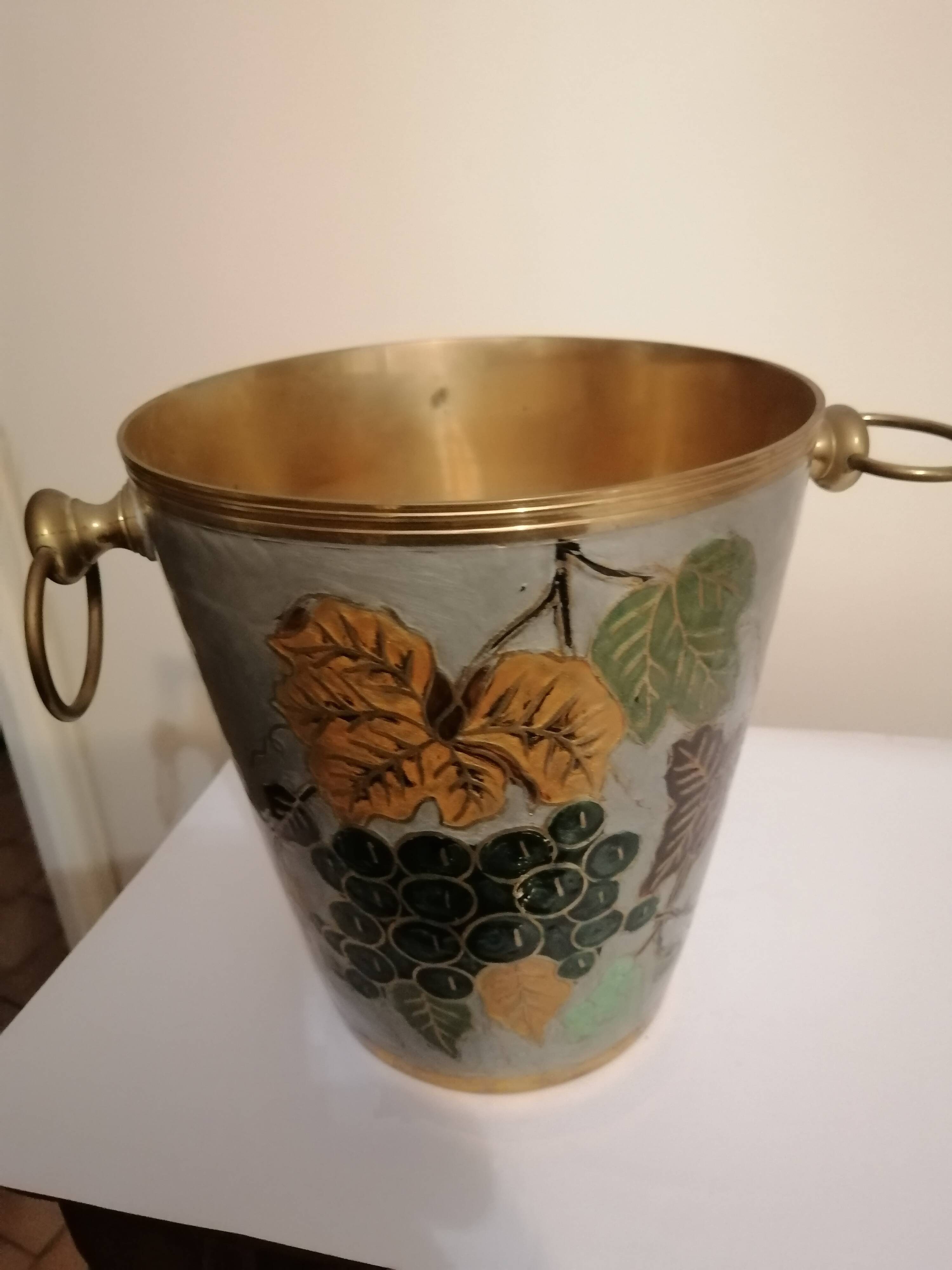 Vintage brass champagne bucket