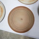 Series of 9 vintage stoneware plates by Les Poteries du Marais, France