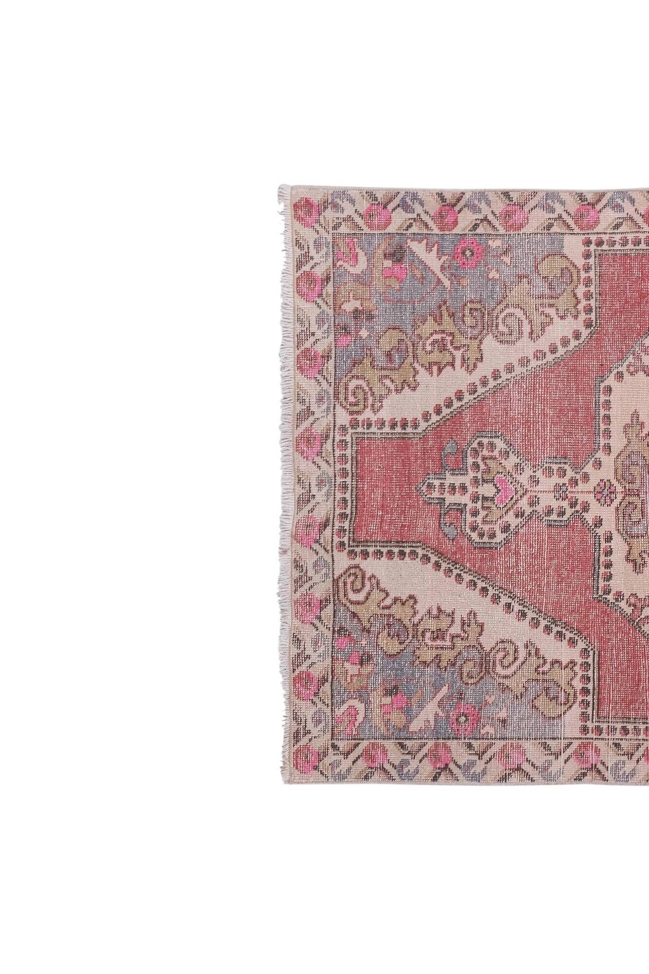 Vintage Turkish Oushak rug 132x216 cm