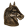 Bronze horse head pocket emptier, country decorative object