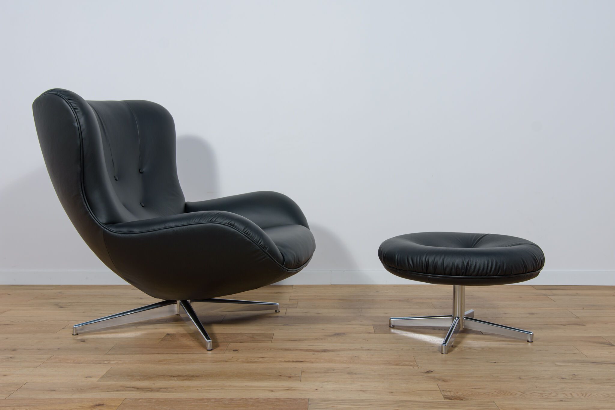 Armchair ML 214 with Ottoman by Illum Wikkelsø for Mikael Laursen 1960s