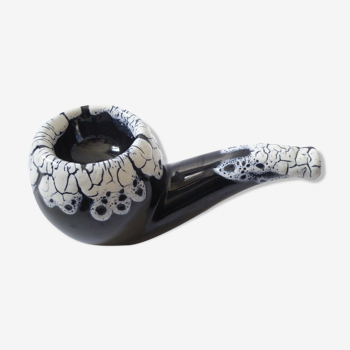 Vintage pipe-shaped ashtray, Vallauris