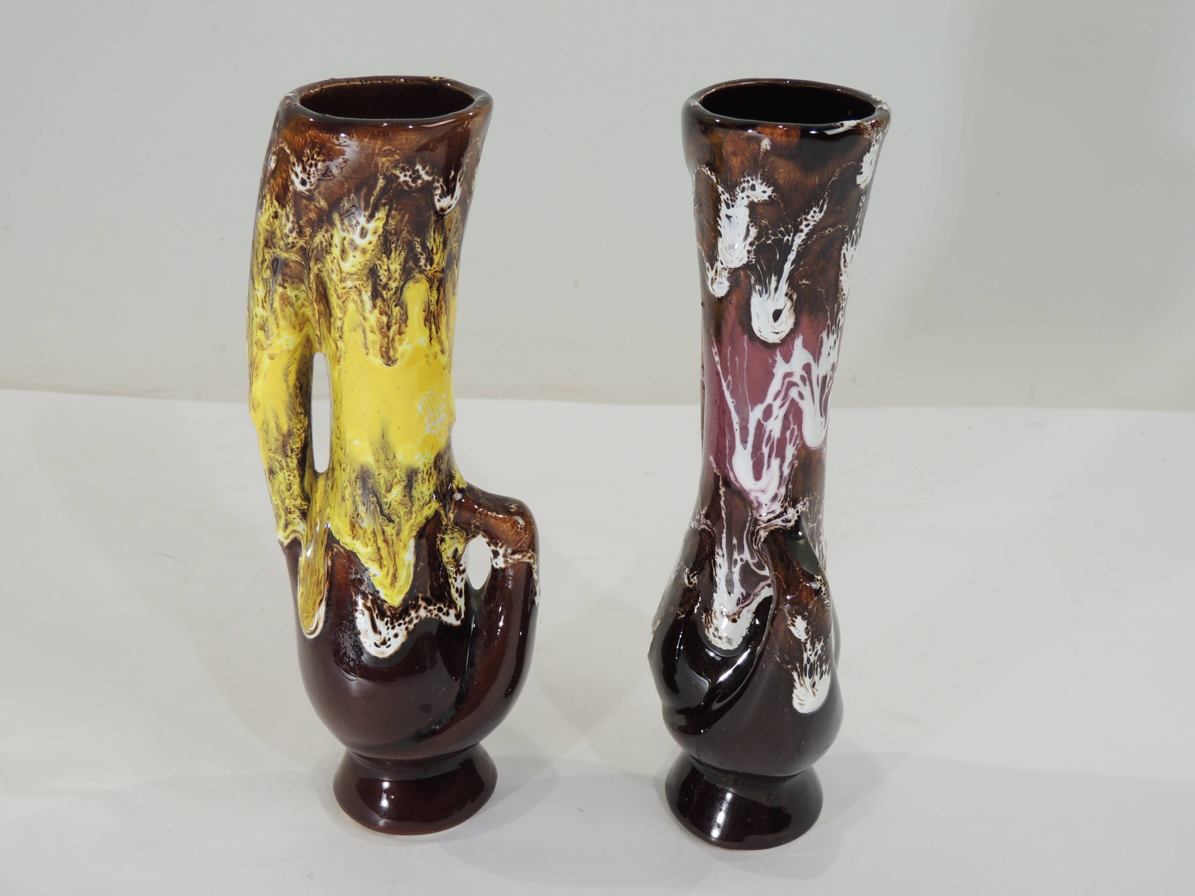 Pair Soliflores Vallauris/vintage/vase