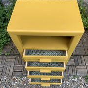 Ochre yellow Art Deco chest of drawers