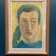 Huile sur panneau d'origine suédoise – "Portrait" par A.-S. Nilsson – Signé – Vintage et encadré – 44 × 32 cm (17,3" × 12,6")