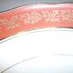 Plate and limoges porcelain dish with orange and gold trim