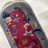 Antique Chinese carpet Art Deco handmade 64cm x 120cm 1920s, 1B876