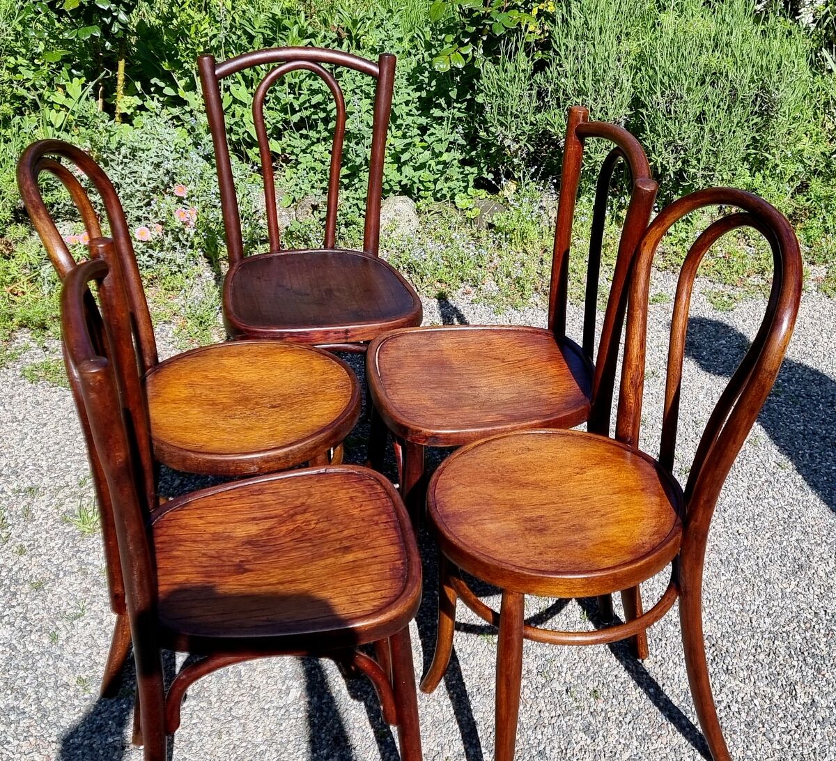 5 bistro chairs N°18 and 56 20/30s