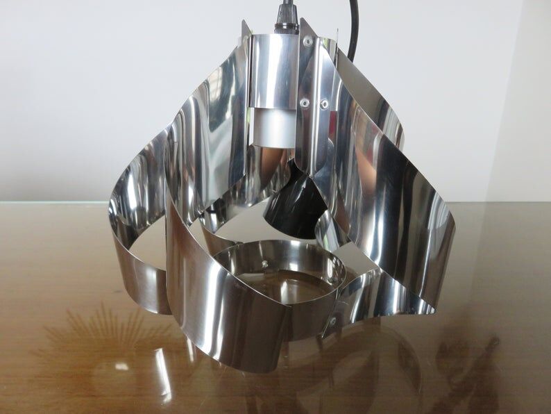 70s chrome metal hanging