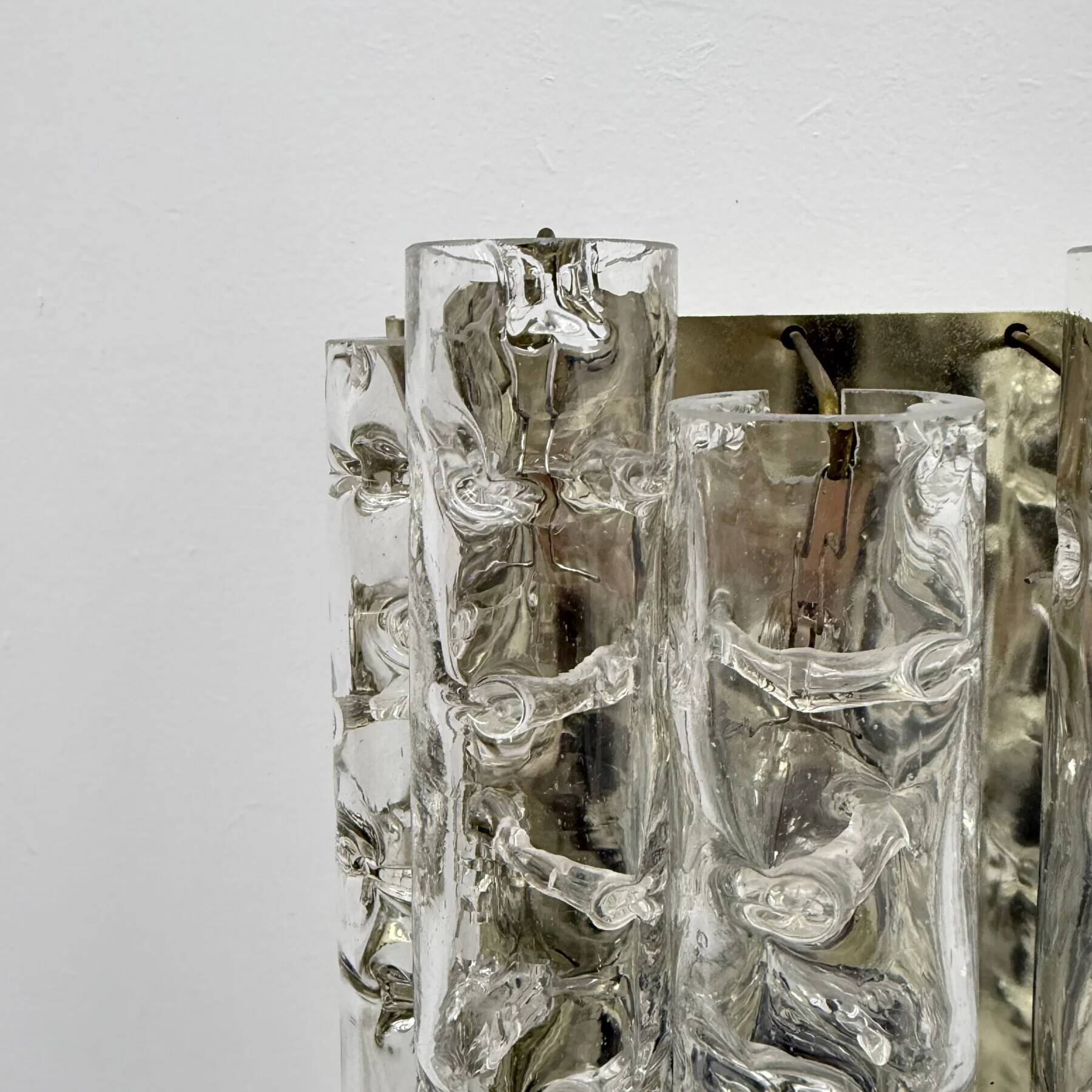 Doria Leuchten glass wall lamp sconce, 1970s