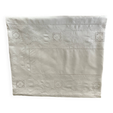 Linge ancien d'exception, très grande nappe brodée