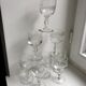 Ensemble de 8 verres à pied en verre moulé années 30 début XXème