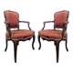 Pair of Louis XV period oak armchairs
