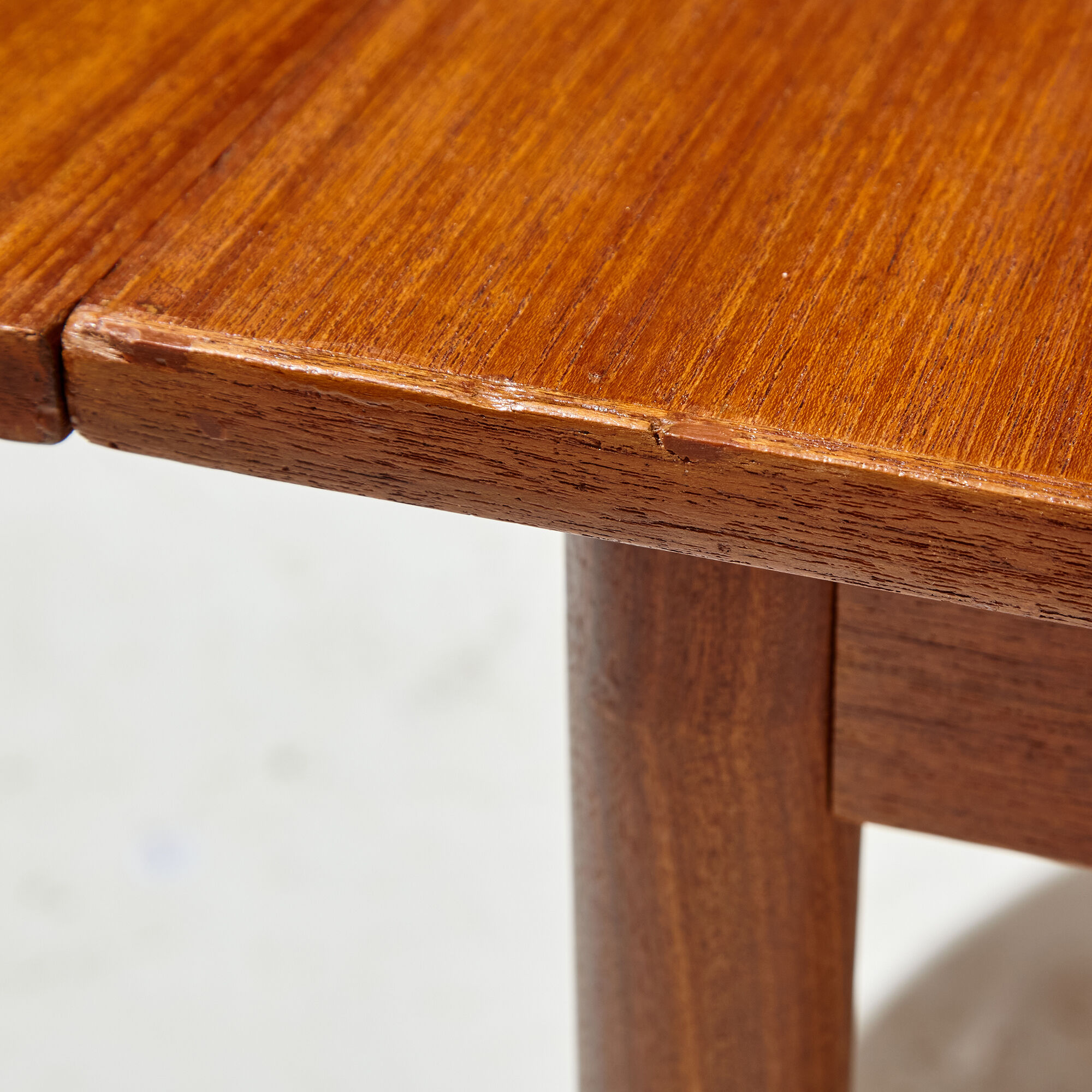 Restored teak dining table