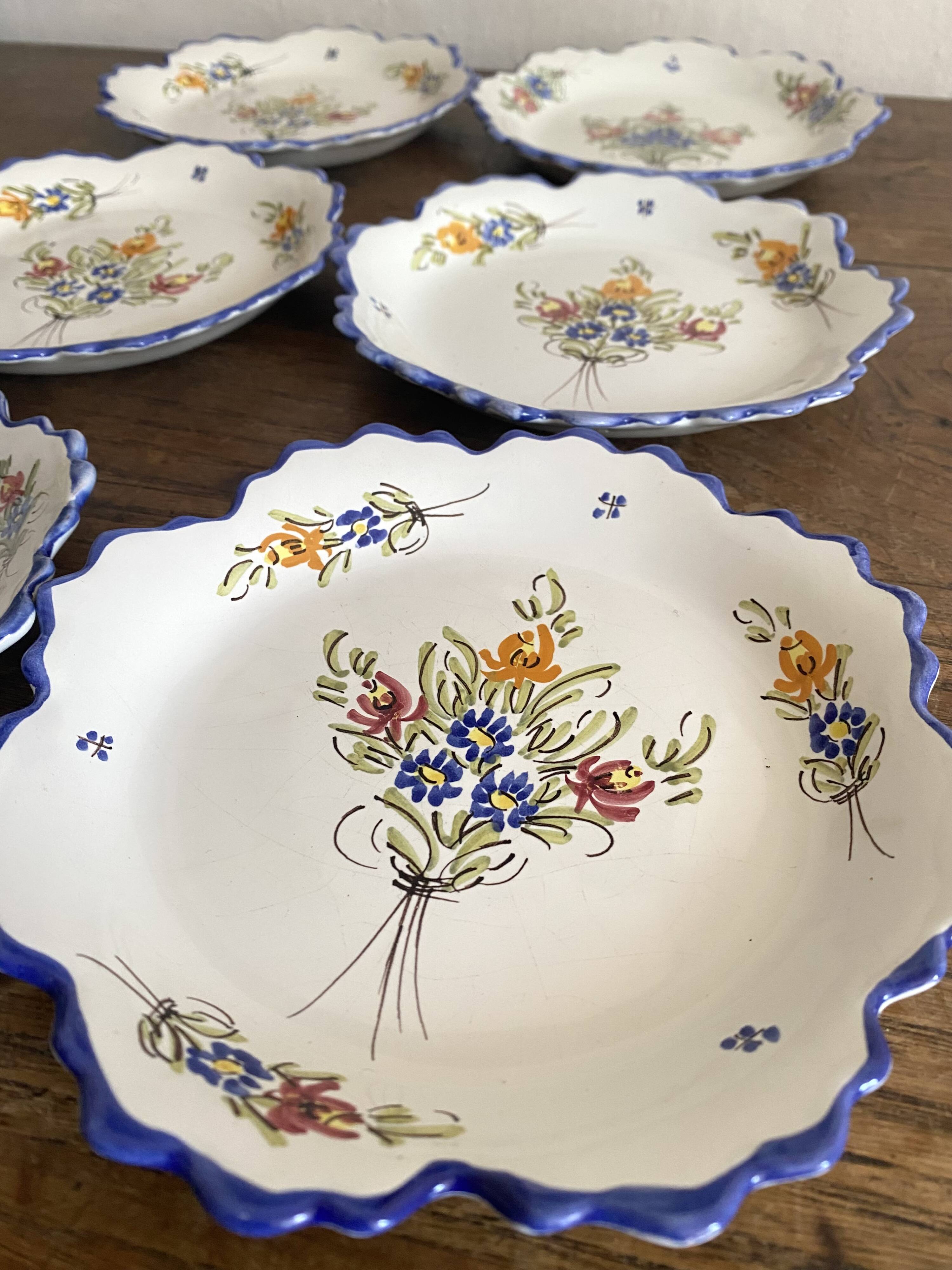 Old Martres Tolosane dessert plates