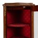 French Louis XV Style Corner Display Cabinet with Arched Glass, 1950