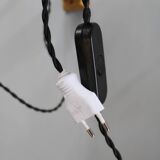 Mid-century adjustable wooden wall lamp with rattan shade, Lipta, 1970s