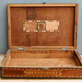 BOX XIXth in wood marquetry and mother-of-pearl