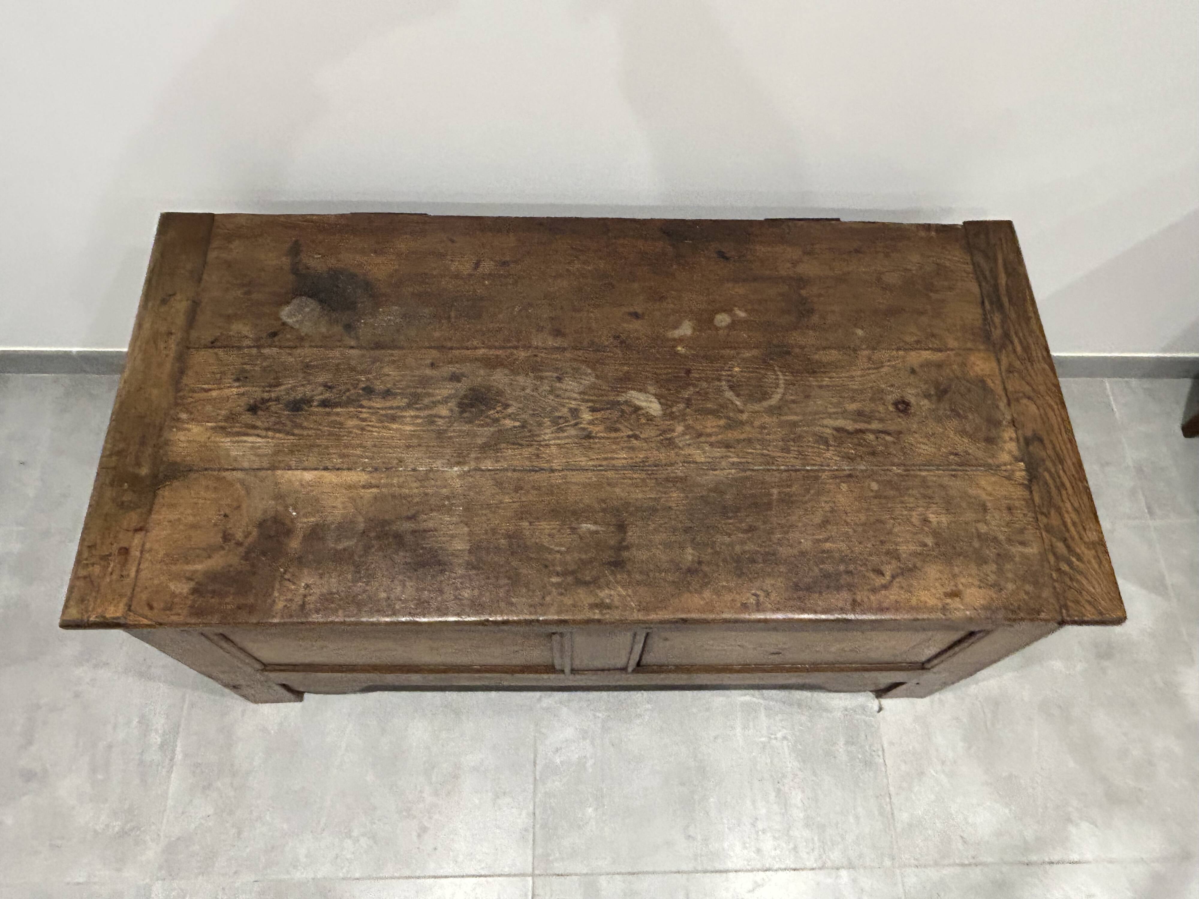 Natural oak wood chest, bedside chest