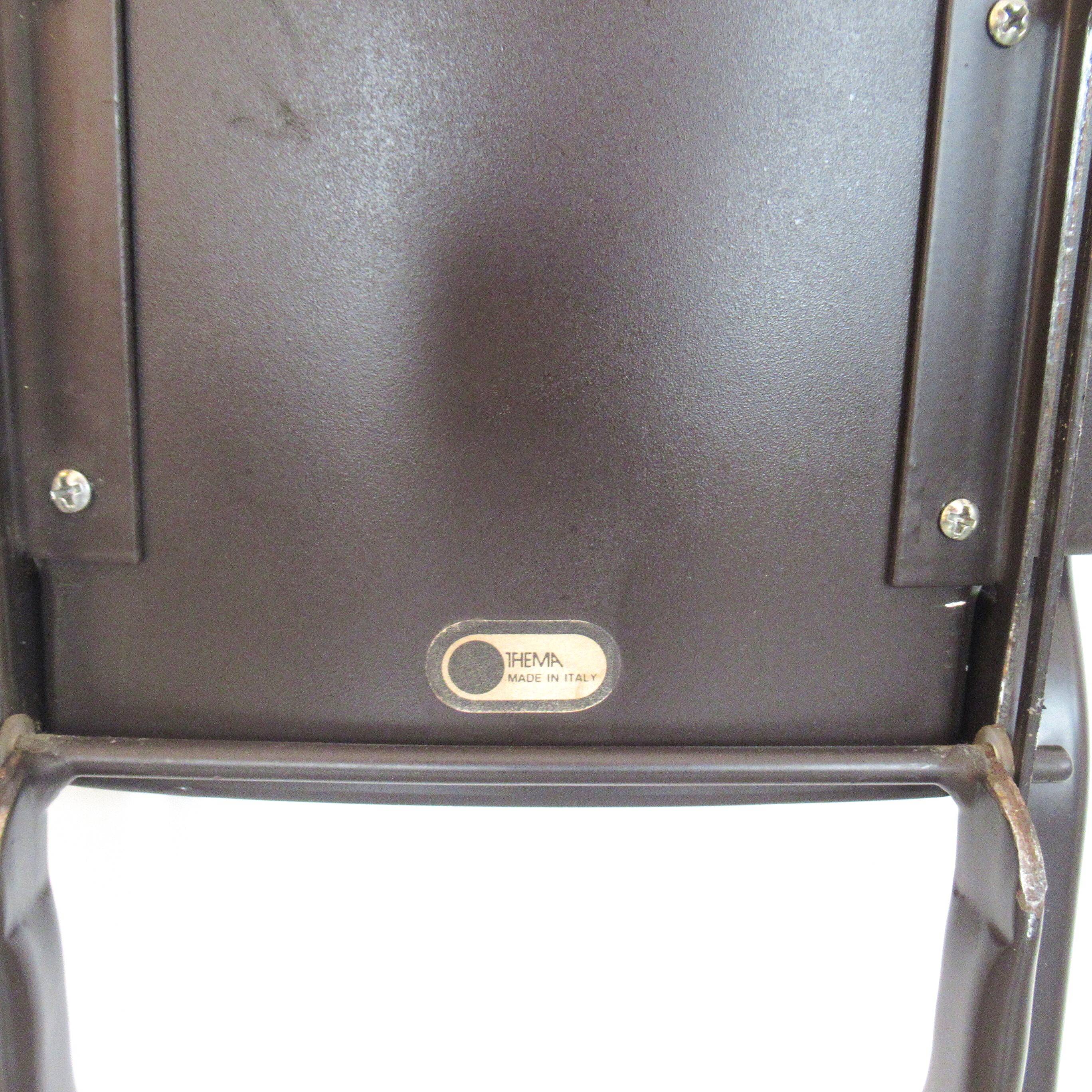 Pair of brown Dafné chairs Gastone Thema 70s