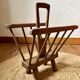 Brutalist magazine rack in the style of Jean Touret, 1950s.