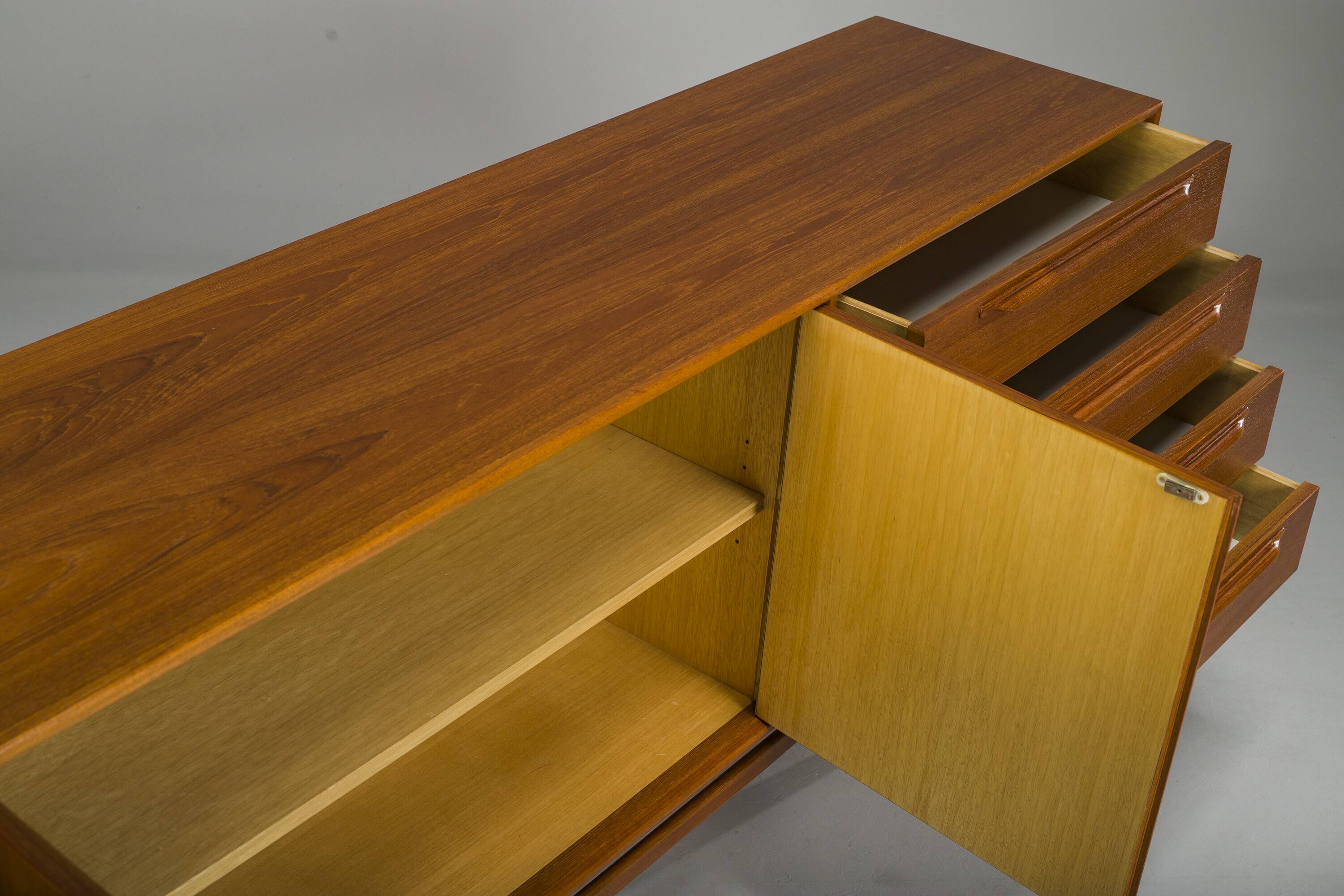 Mid-Century Type 214 Sideboard in Teak by Heinrich Riestenpatt for RT Möbel