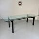Le Corbusier Cassina LC6 vintage glass dining table