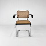 Tubular Frame and Cane Cantilever Dining Chair, Italy, 1970s