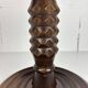 Low wood turned midcentury brutalist side table, style of Charles Dudouyt