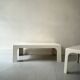 Prisunic coffee table in off-white fibreglass, 1970s design.