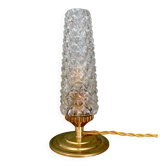 Lampe à poser tulipe vintage en verre