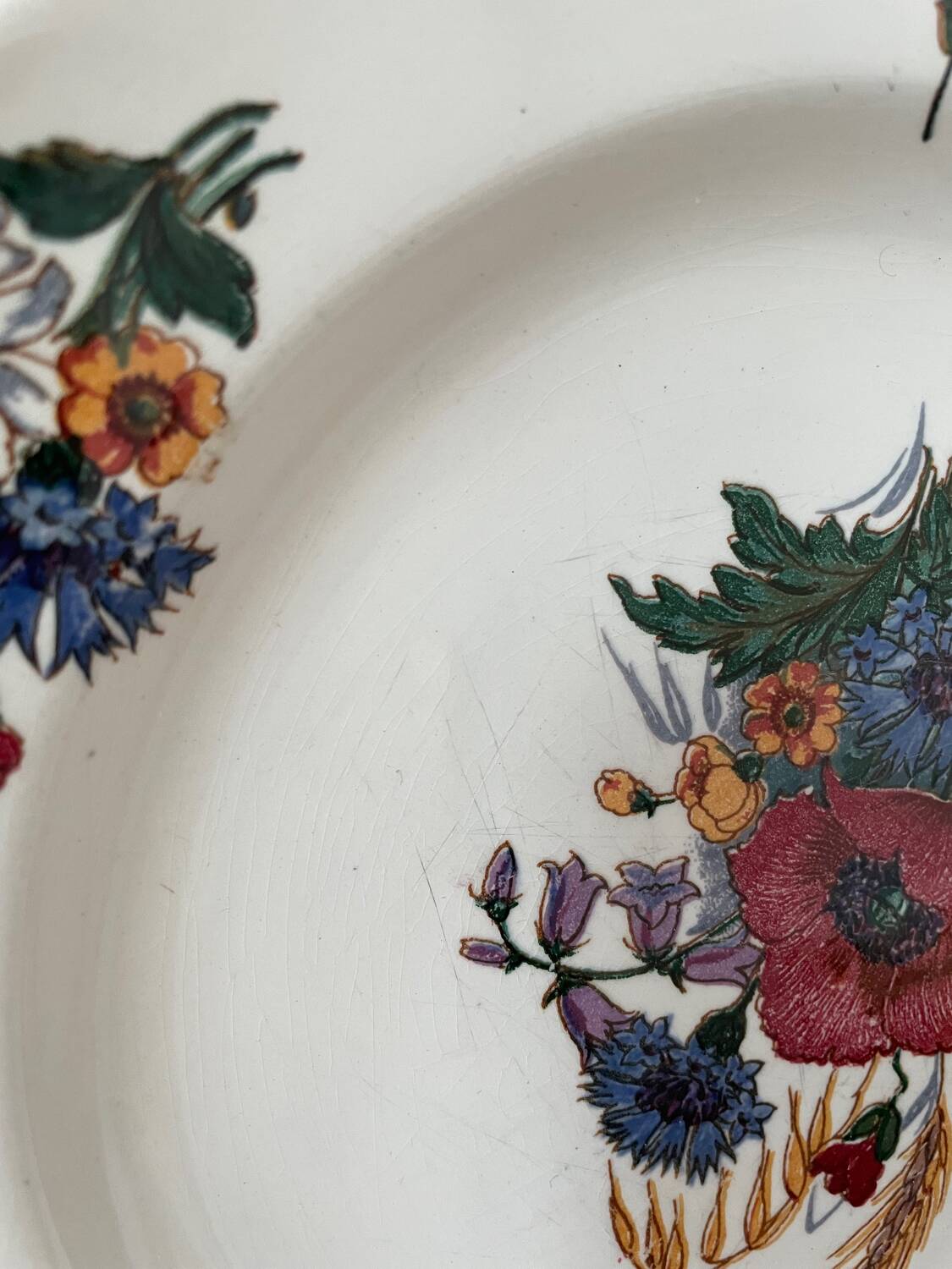 Series of 14 Sarreguemines France flat plates, Agreste collection