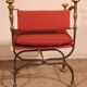 Fauteuil Curule En Fer Forgé Et Bronze