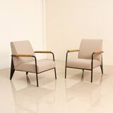 Pair of "Salon" armchairs by Jean Prouvé for Vitra 00's