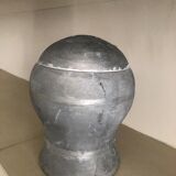 Contemporary concrete vase with lid, originally from the Netherlands