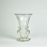 Birds 1930 Art Deco glass vase