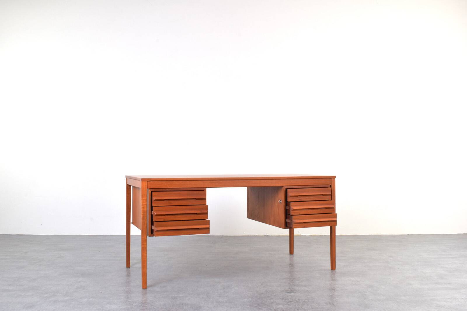 Mid-Century Teak Executive Desk by Torbjørn Afdal for Bruksbo, 1960s.