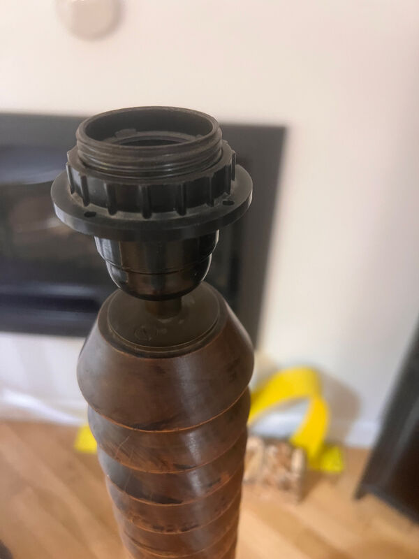 Lampadaire en chêne en bois tourner