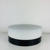 Erco round opaline wall light from the 1960s