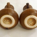 Pair of stoneware pitchers and vases