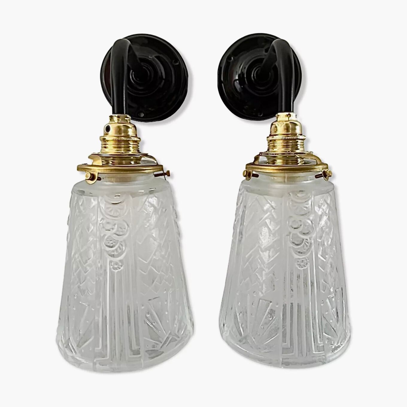 Set of two Art Deco wall lamps