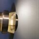 Danish hanging lamp in brass colored aluminum