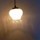 Opaline tulip mood lamp with white ruffles