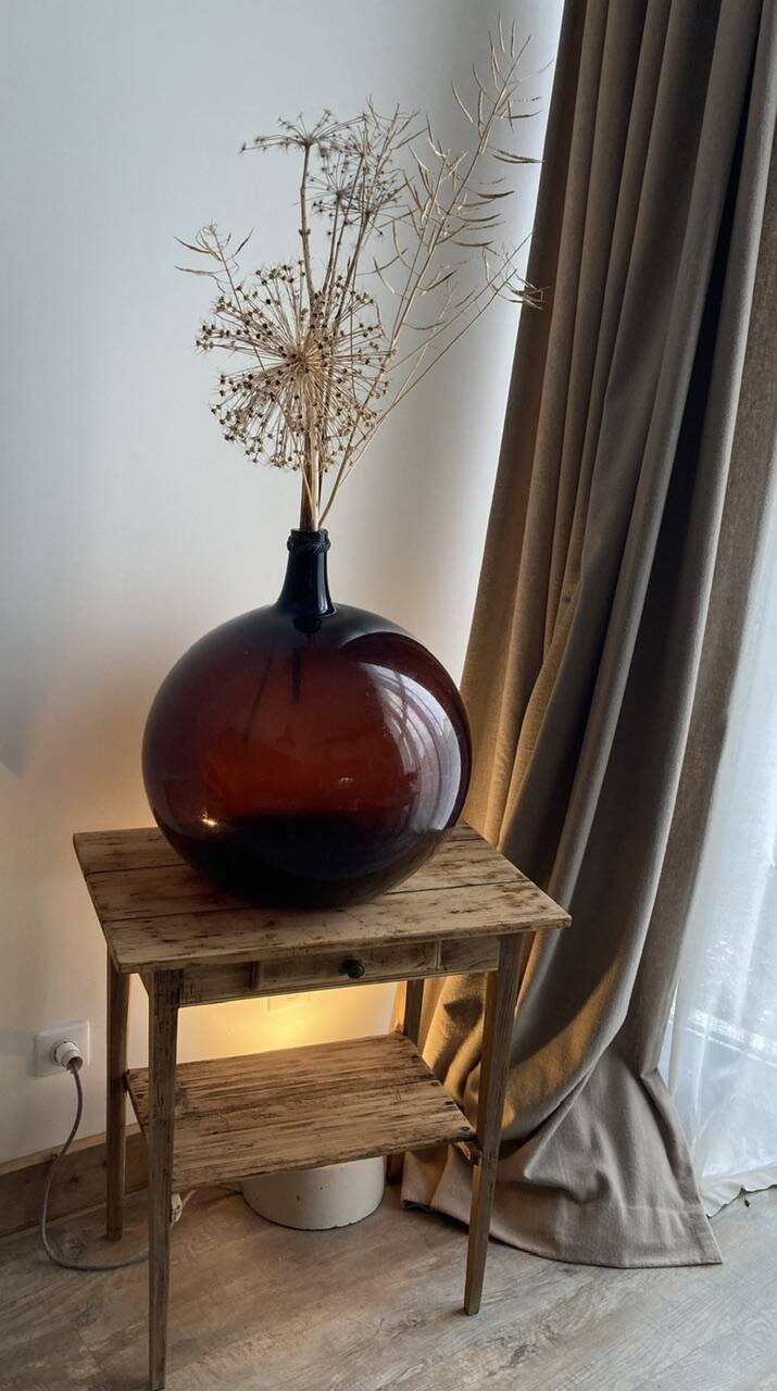 Amber demijohn 50l late 19th century