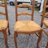 6 Louis XV style oak chairs