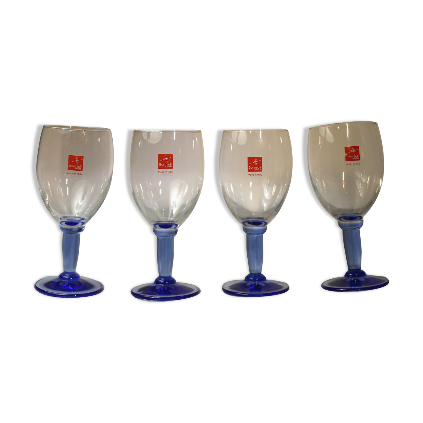 Blue-footed glasses "Made in Italy" Bormiolli Rocco