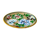 Assiette cloisonnée, émail vintage