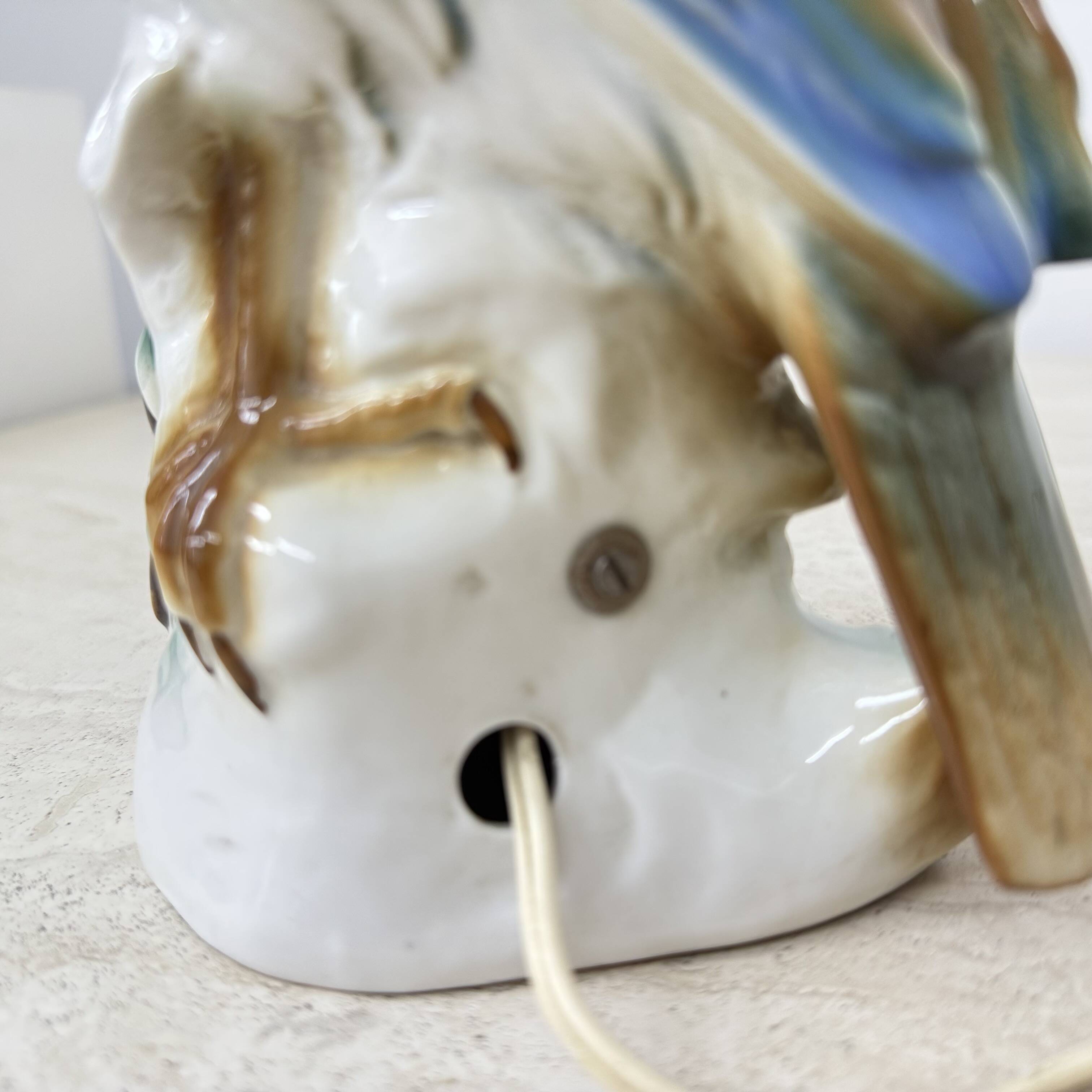 Vintage porcelain Parfume lamp bird , 1950s