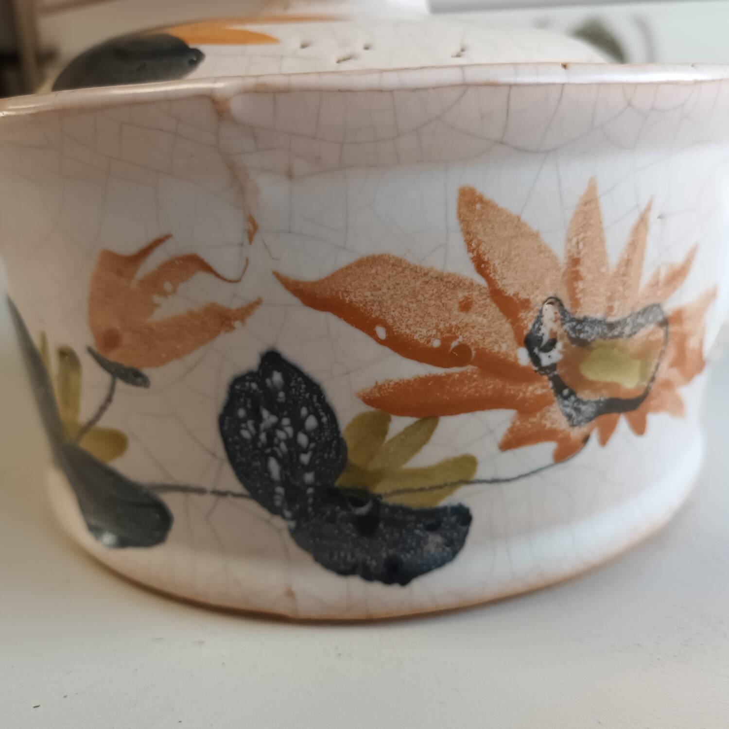 Soupière céramique craquelé vintage