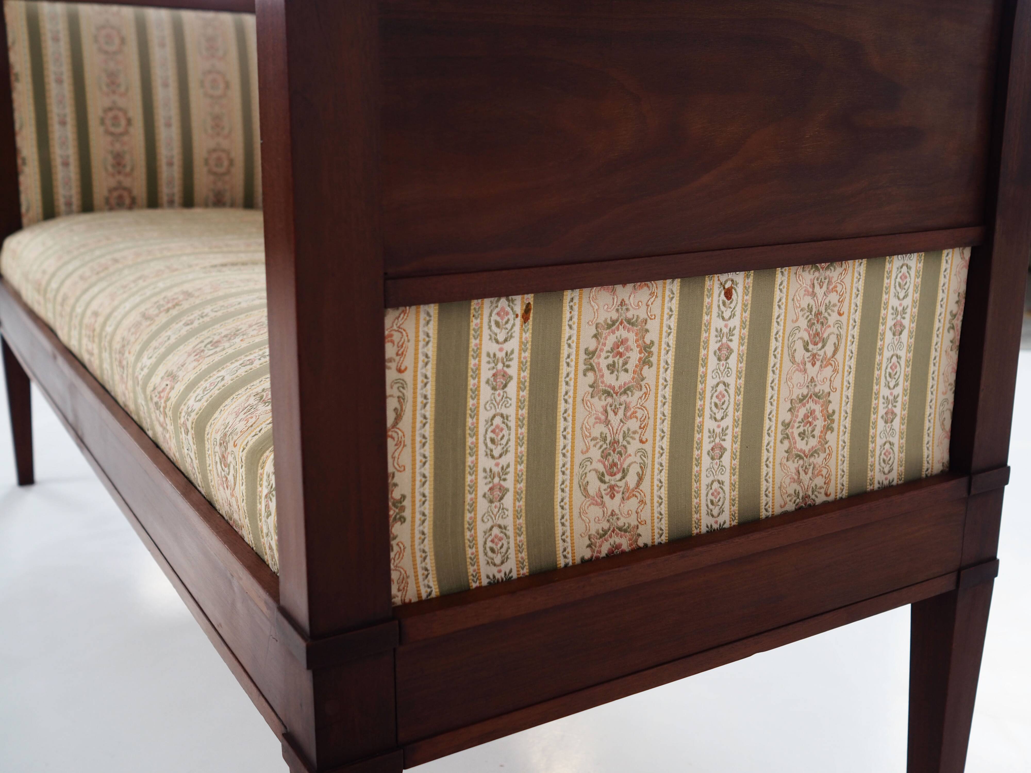 Empire-style mahogany canapé, French design, 1940s, made in Denmark.